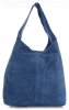 Kožené kabelka shopper bag Vittoria Gotti modrá V8802